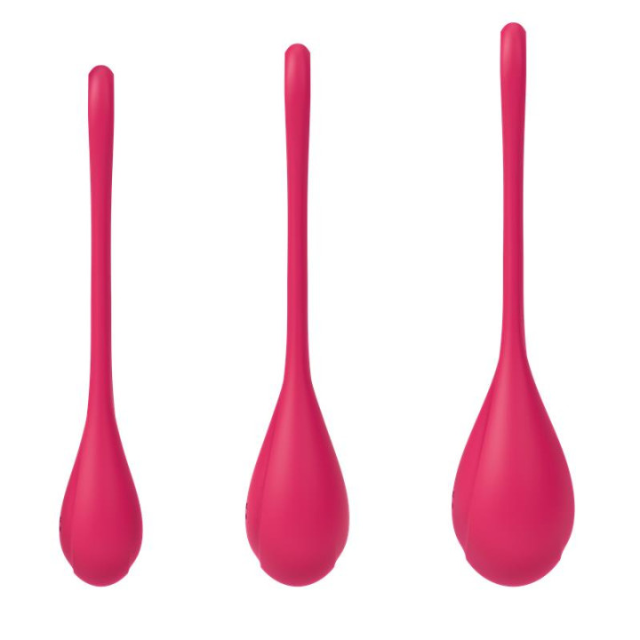 Kit 3 Bolas Suelo Pélvico Yoni Power 1 Rojo de Satisfyer | VibraZon