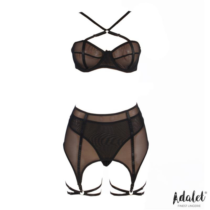 Aria Set Sujetador, Tanga, Ligero y Ligas de Adalet Lingerie | VibraZon