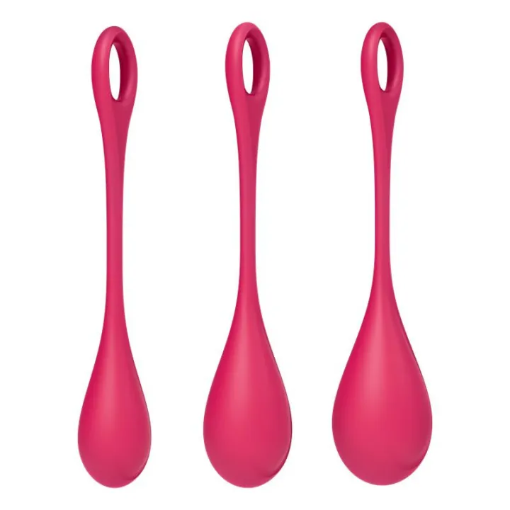 Kit 3 Bolas Suelo Pélvico Yoni Power 1 Rojo de Satisfyer