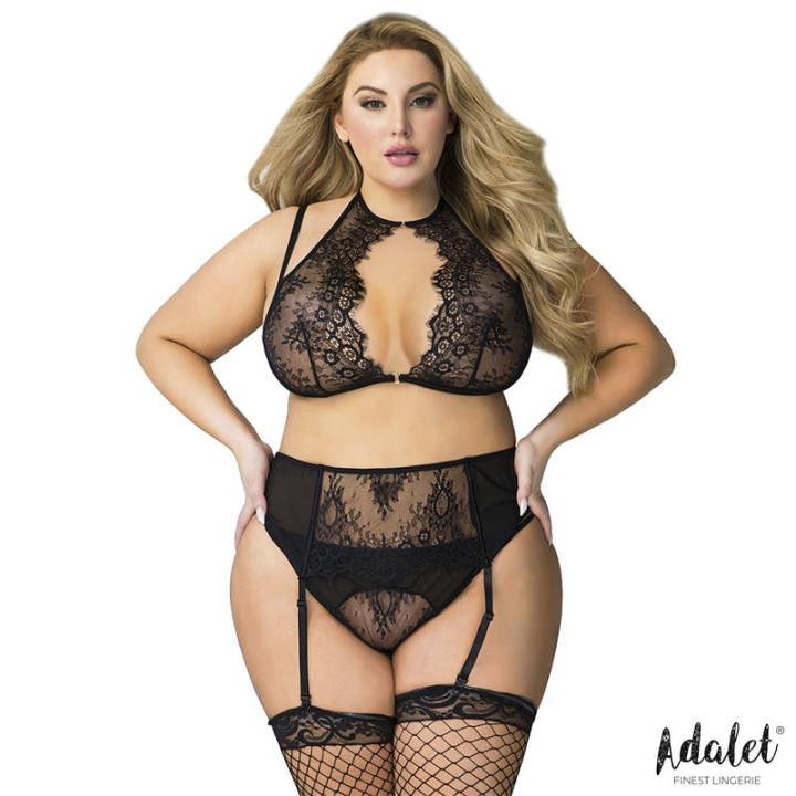 Nisa Set sujetador, liguero y tanga Talla 44-46 de Adalet Lingerie | VibraZon