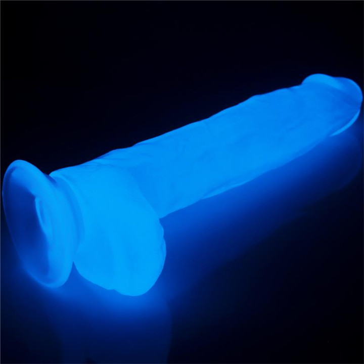 Dildo Lumino 10 Luz Azul de Lovetoy | VibraZon