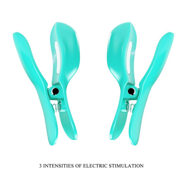 Surprise Box Huevo Vibrador y Pinzas para Pezones con Electro Estimulación Azul de Prettylove | VibraZon