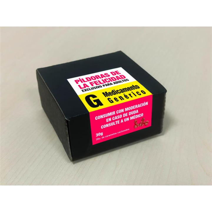 Caja Caramelos Píldora Felicidad 20 und 30 gr Cereza de Diverty Sex | VibraZon