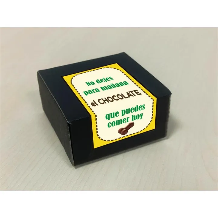 Caja de 8 Bombones Chocolate Puro Forma Pene de Diverty Sex