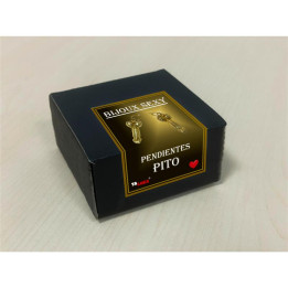 Pendientes en Forma de Pene de Color Dorado de Diverty Sex | VibraZon