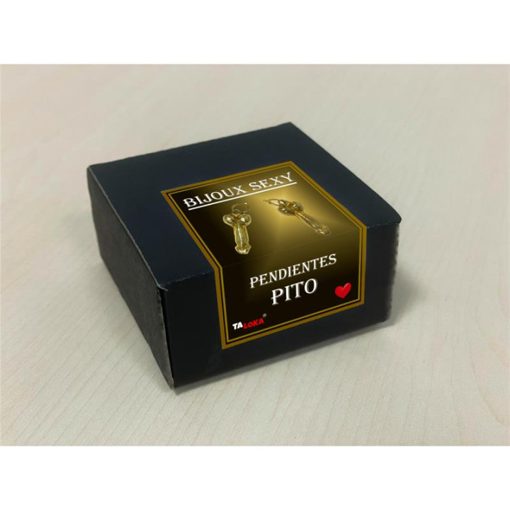 Pendientes en Forma de Pene de Color Dorado de Diverty Sex | VibraZon