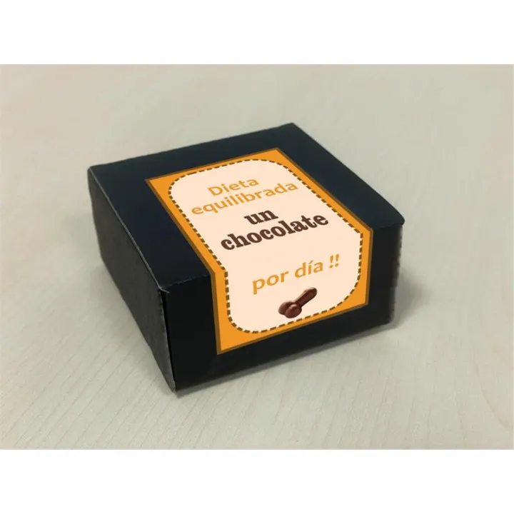 Caja de 8 Bombones Chocolate Puro Forma Pene de Diverty Sex