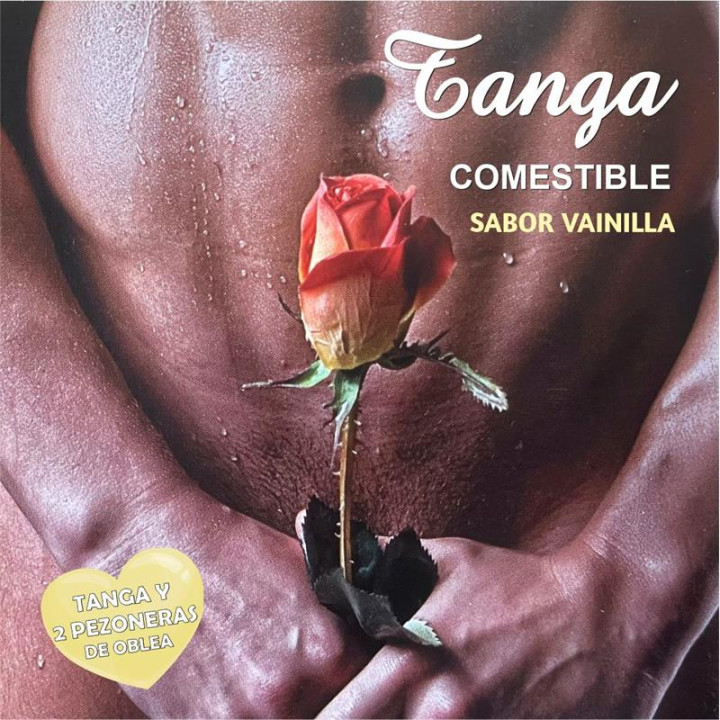Tanga de Oblea y 2 Pezoneras Sabor Vainilla Chico de Hot Flowers | VibraZon