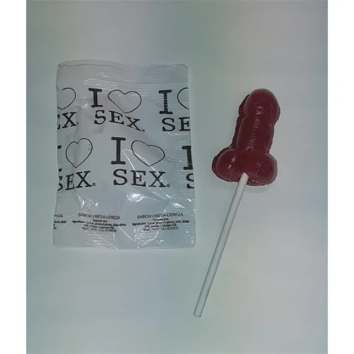 Piruleta Pito de Fresas con Cereza de Diverty Sex