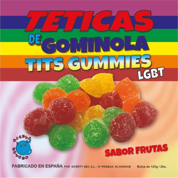 Caja de Gominolas de Pecho Sabor Frutas de Diverty Sex | VibraZon