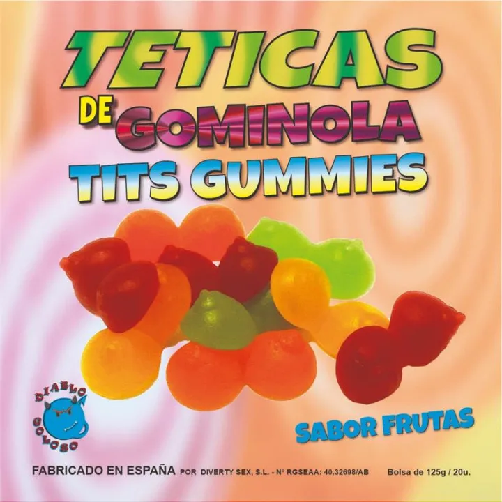 Caja de Gominolas de Pecho Sabor Frutas de Diverty Sex