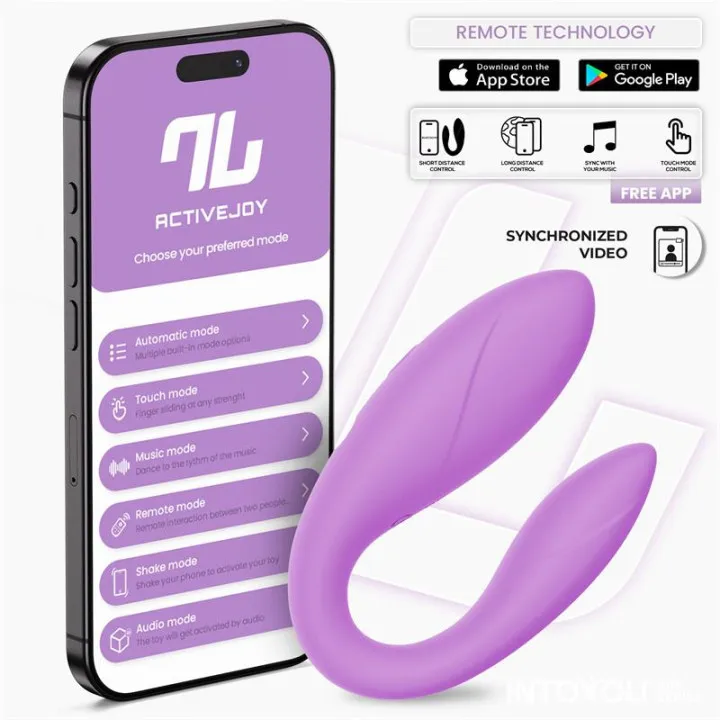 Juguete para Parejas con APP Flexible Silicona Lavanda de Intoyou App Series