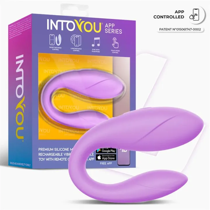 Juguete para Parejas con APP Flexible Silicona Lavanda de Intoyou App Series