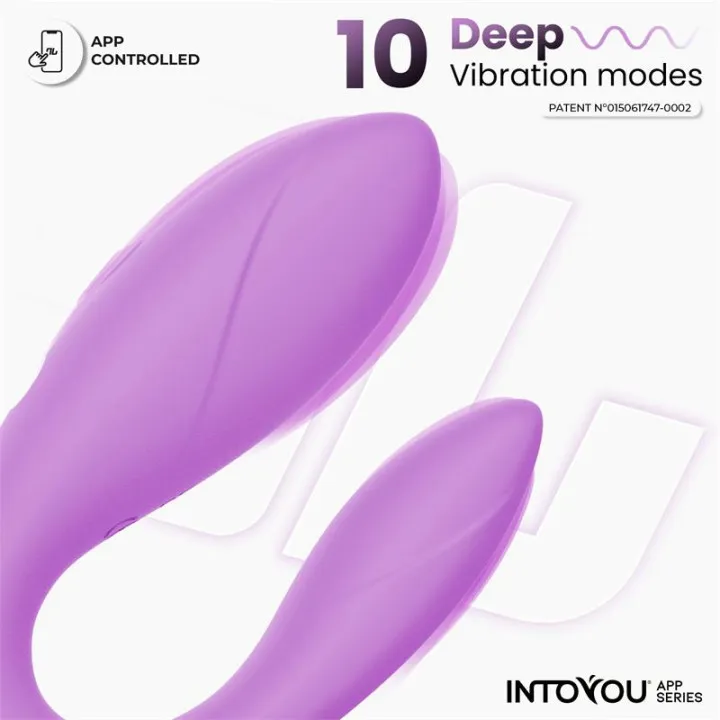 Juguete para Parejas con APP Flexible Silicona Lavanda de Intoyou App Series