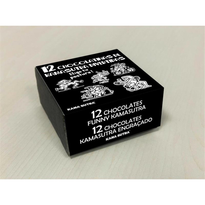 Caja de 12 Chocolatinas de Chocolate con Leche del Kamasutra de Diverty Sex | VibraZon