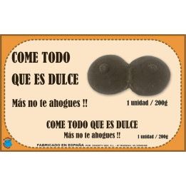 Chocolatina Chocolate Puro Forma de Pecho 200 gr de Diverty Sex | VibraZon