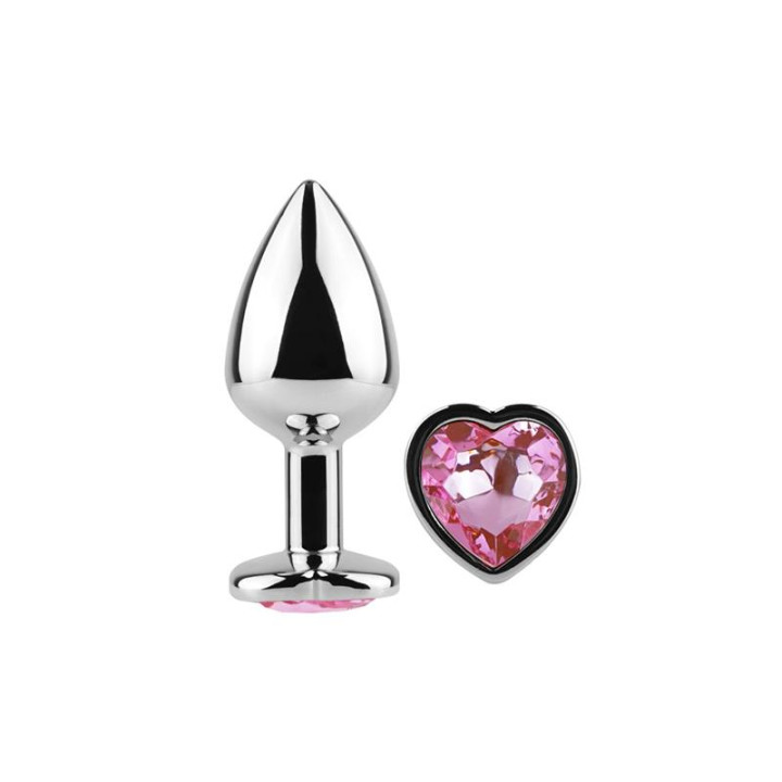 Plug Anal de Metal Corazón Fuchsia Talla S de Secret Play | VibraZon