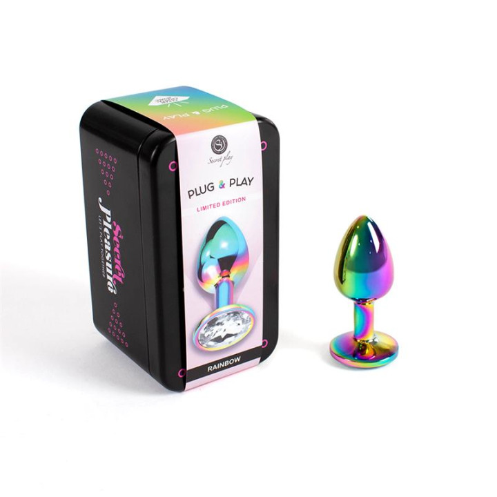 Plug Anal de Metal Rainbow Talla S de Secret Play | VibraZon