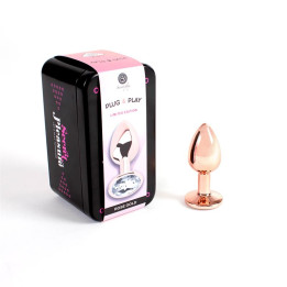 Plug Anal de Metal Rose Gold Talla S de Secret Play | VibraZon