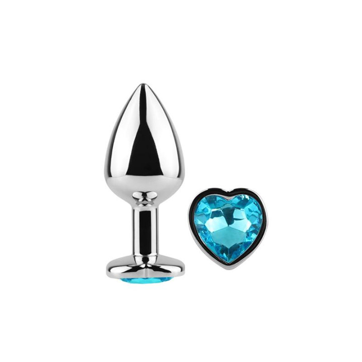 Plug Anal de Metal Corazón Azul Talla S de Secret Play | VibraZon