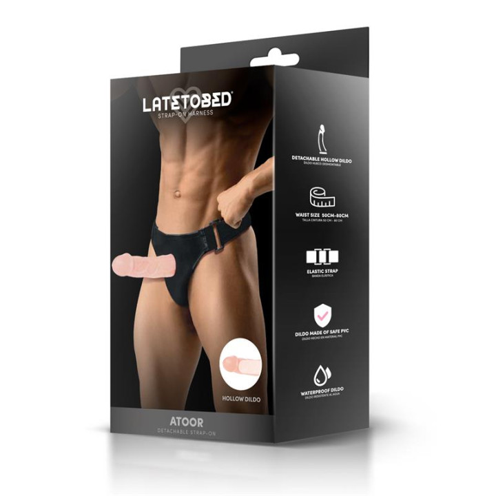 Atoor Arnés con Dildo Hueco Desmontable de Harness Collection Latetobed | VibraZon