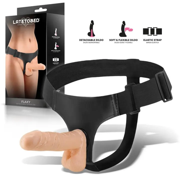 Flaxy Arnés con Dildo Flexible Desmontable de Harness Collection Latetobed