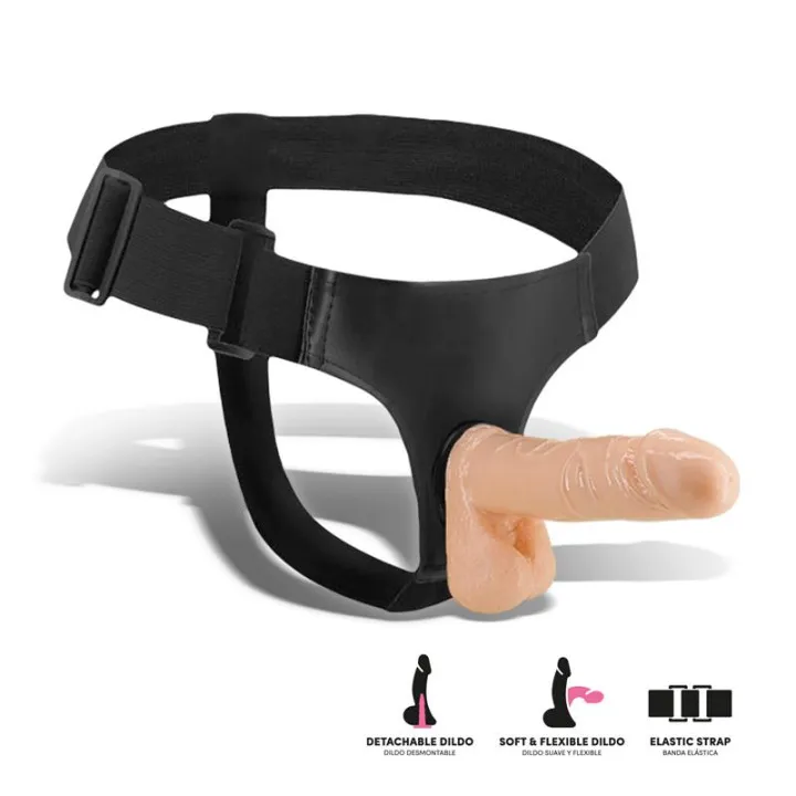 Flaxy Arnés con Dildo Flexible Desmontable de Harness Collection Latetobed