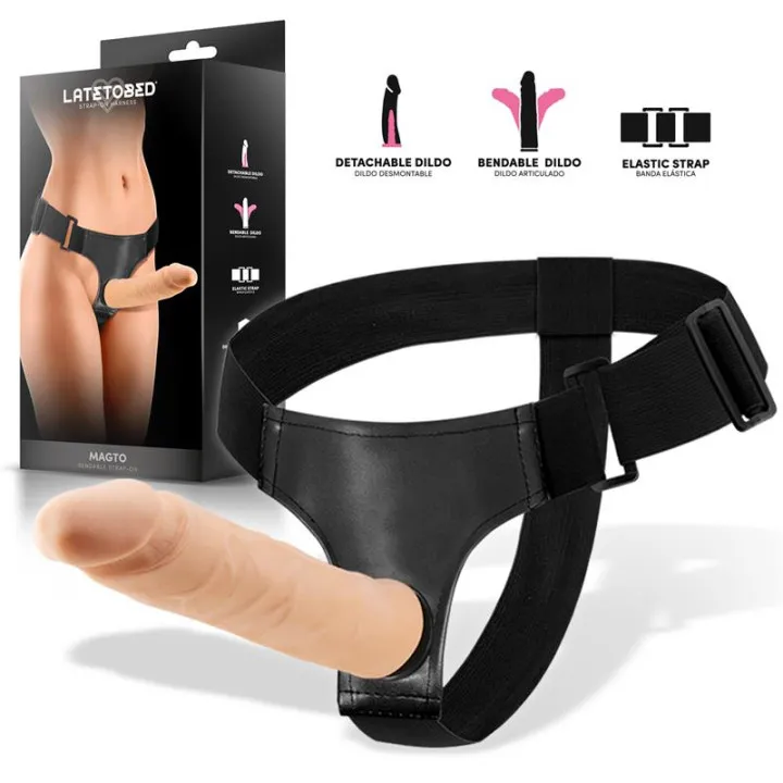 Magto Arnés con Dildo Realista Articulado de Harness Collection Latetobed
