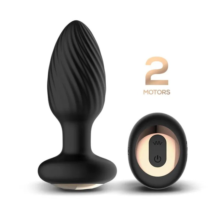 Drago Plug Anal Vibración, Movimiento Twister 360º y Control Remoto de Intoyou