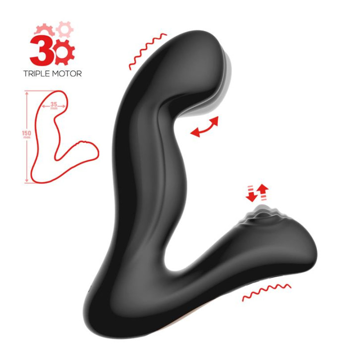 Convo Prostate Stimulator with Tapping and Finger Wiggle Function de Action | VibraZon