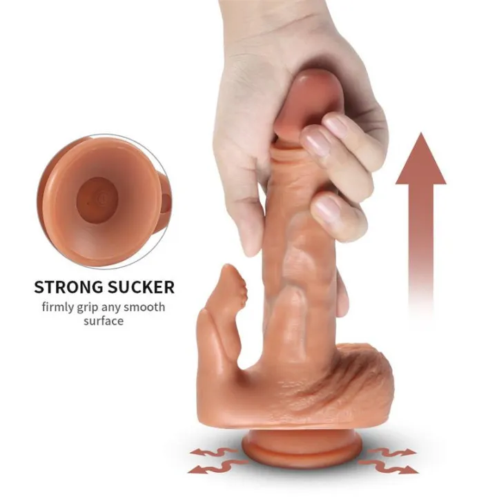 Julian Dildo con 20 Modos de Vibración y Estimlador de Clítoris de Shequ