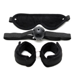 Set de Bondage 3 Piezas Negro de Bondage Play | VibraZon
