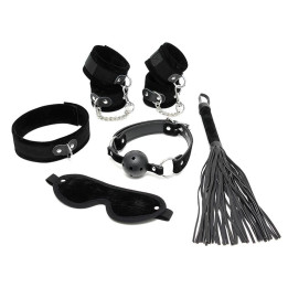 Set de Bondage 6 Piezas Negro de Bondage Play | VibraZon