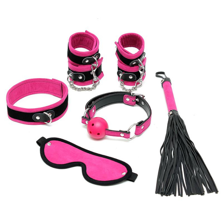 Set de Bondage 6 Piezas Rosa de Bondage Play | VibraZon