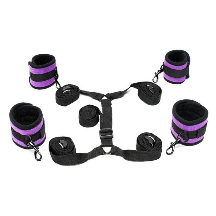 Correas de Restricción para la Cama Púrpura de Bondage Play | VibraZon