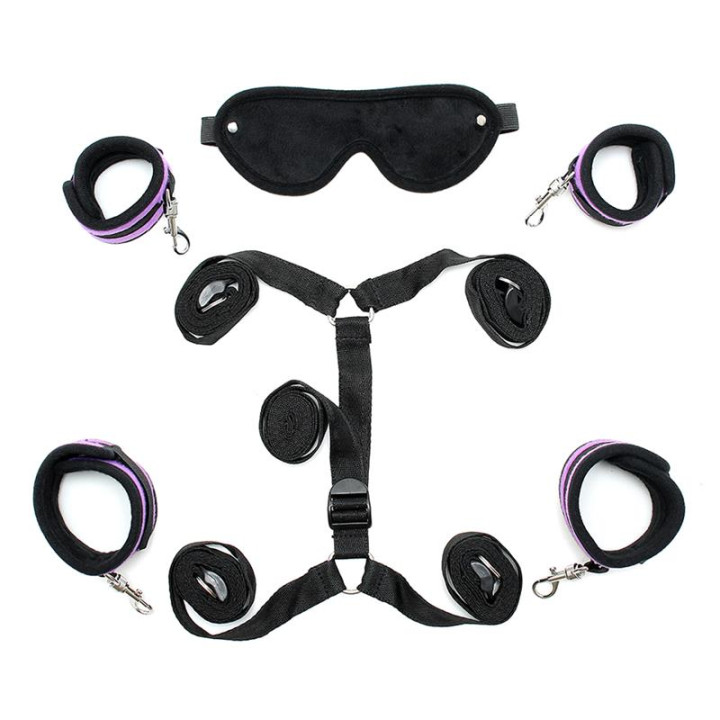 Correas de Restricción para la Cama Púrpura de Bondage Play | VibraZon
