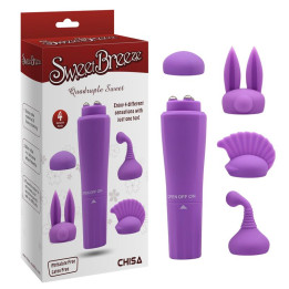 Estimulador con 4 Cabezales Sweet Púrpura de Chisa | VibraZon