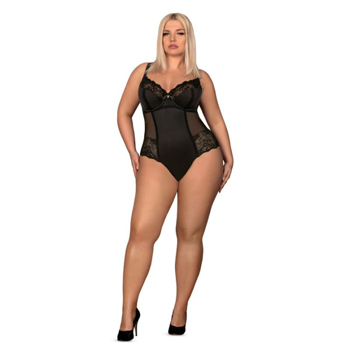 Amallie Bodysuit con Encaje Negro de Obsessive | VibraZon