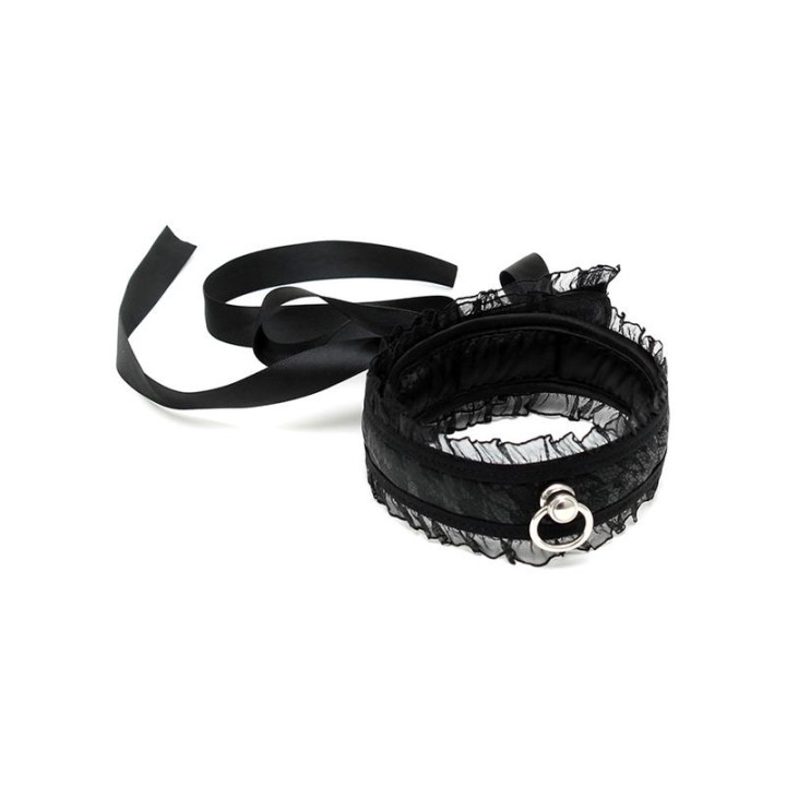 Collar de Satén Negro de Bondage Play | VibraZon