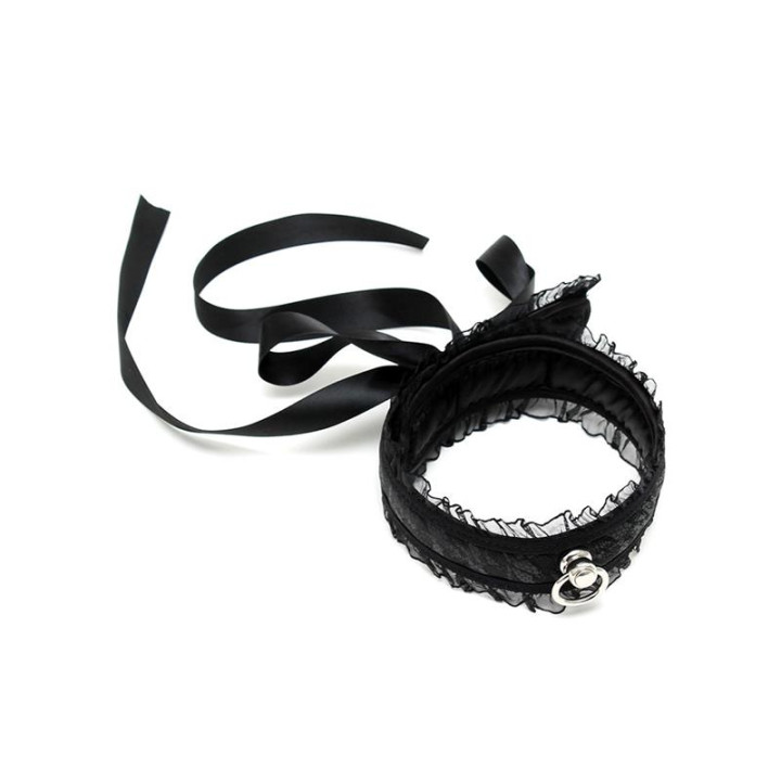 Collar de Satén Negro de Bondage Play | VibraZon