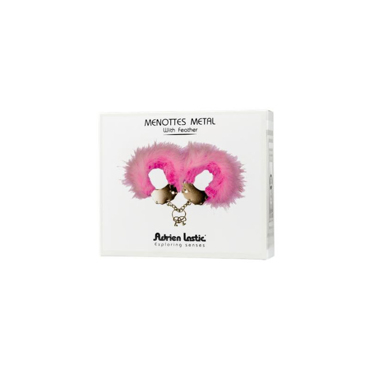Esposas Metal con Plumas Rosa de Adrien Lastic | VibraZon
