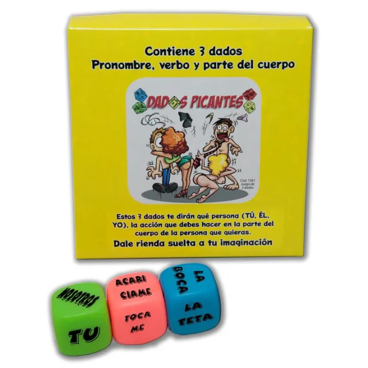 Juego 3 Dados Fluorescentes de Diverty Sex