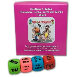 Juego 4 Dados Fluorescentes de Diverty Sex