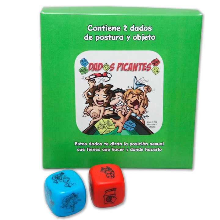 Juego 2 Dados Fluorescentes Postura y Objeto de Diverty Sex | VibraZon