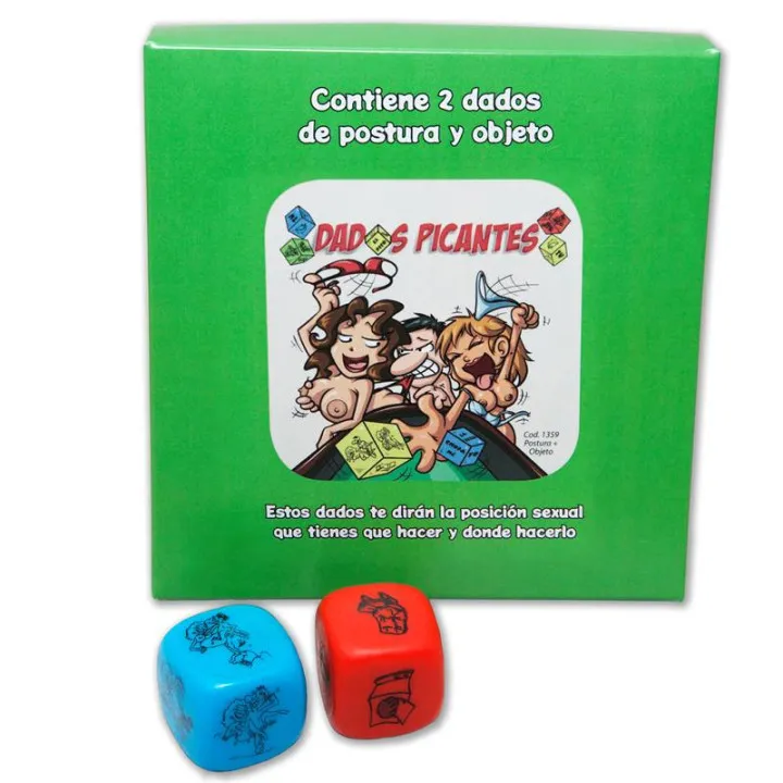 Juego 2 Dados Fluorescentes Postura y Objeto de Diverty Sex