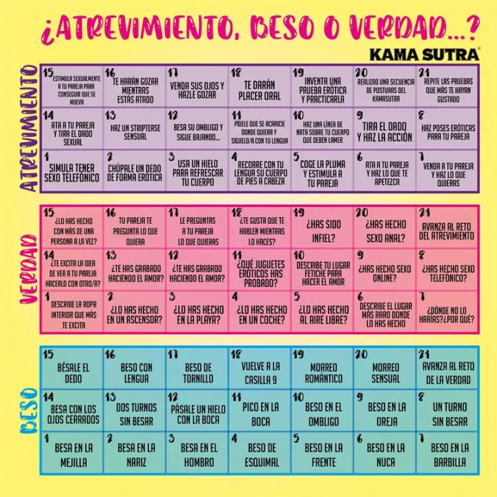 Juego de Atrevimiento, Beso y Verdad de Diverty Sex