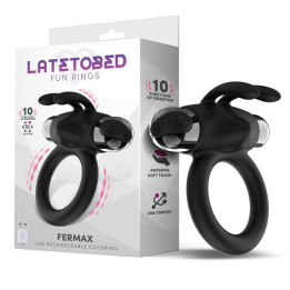 Fermax Anillo Vibrador con Conejito USB Silicona Negro de Latetobed | VibraZon
