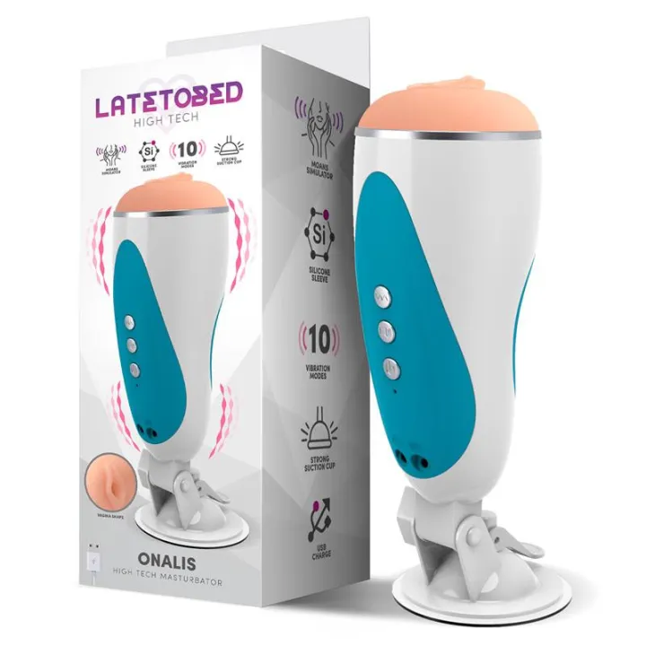 Onalis High Tech Masturbador Sistema Gemidos y Vibración Vagina USB de Latetobed