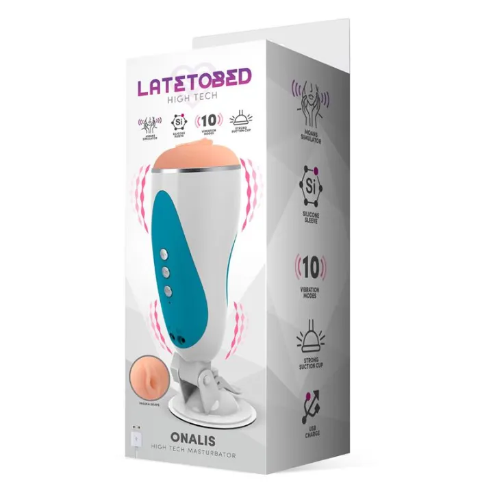 Onalis High Tech Masturbador Sistema Gemidos y Vibración Vagina USB de Latetobed