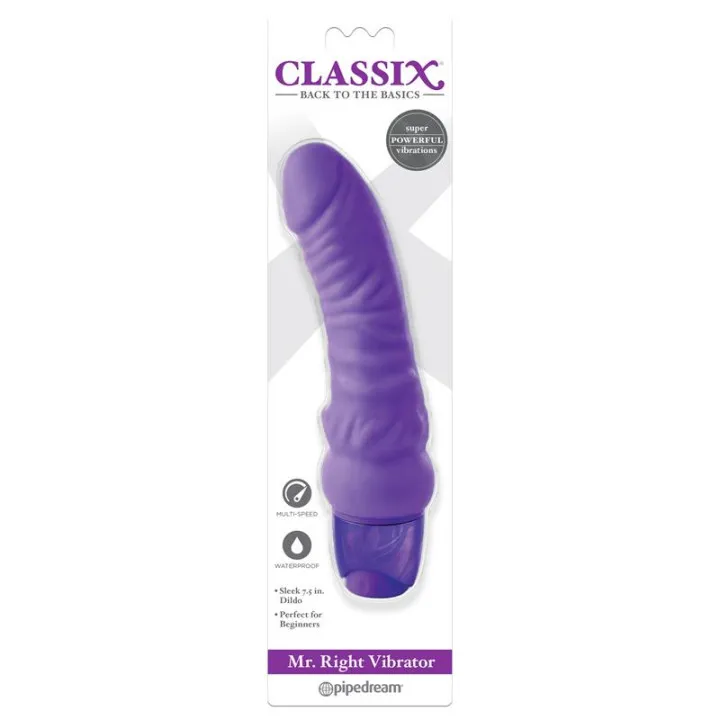 Vibrador Mr. Right Purpura de Classix
